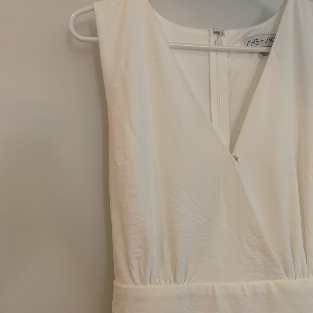 She + Sky off white romper